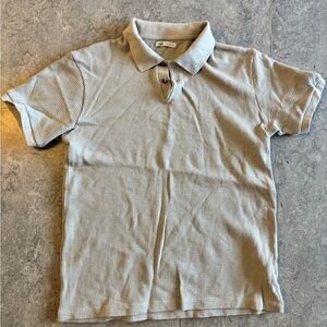 Zara Men's Light Beige Polo Shirt